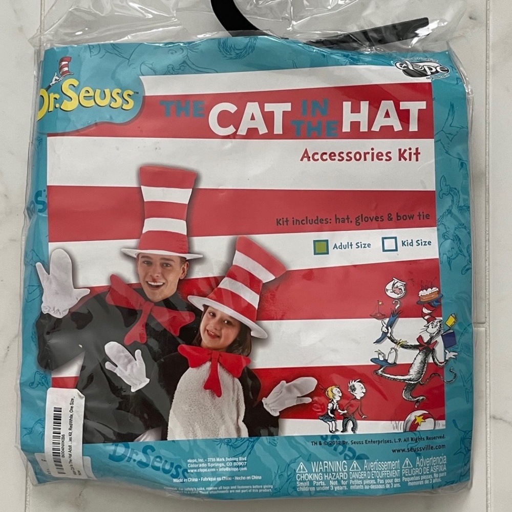 Cat in the Hat Accessories Kit - Adult